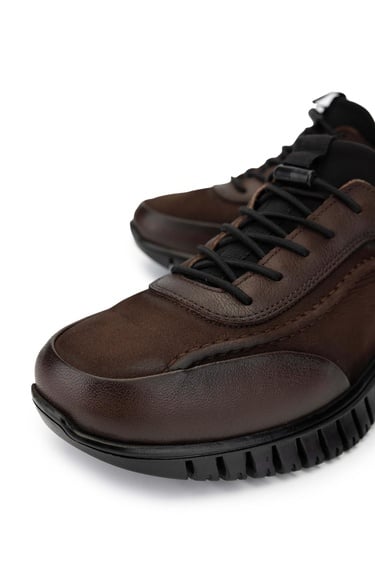  Tamer Tanca Kadın Hakiki Deri Kahverengi Nubuk Casual Ayakkabı