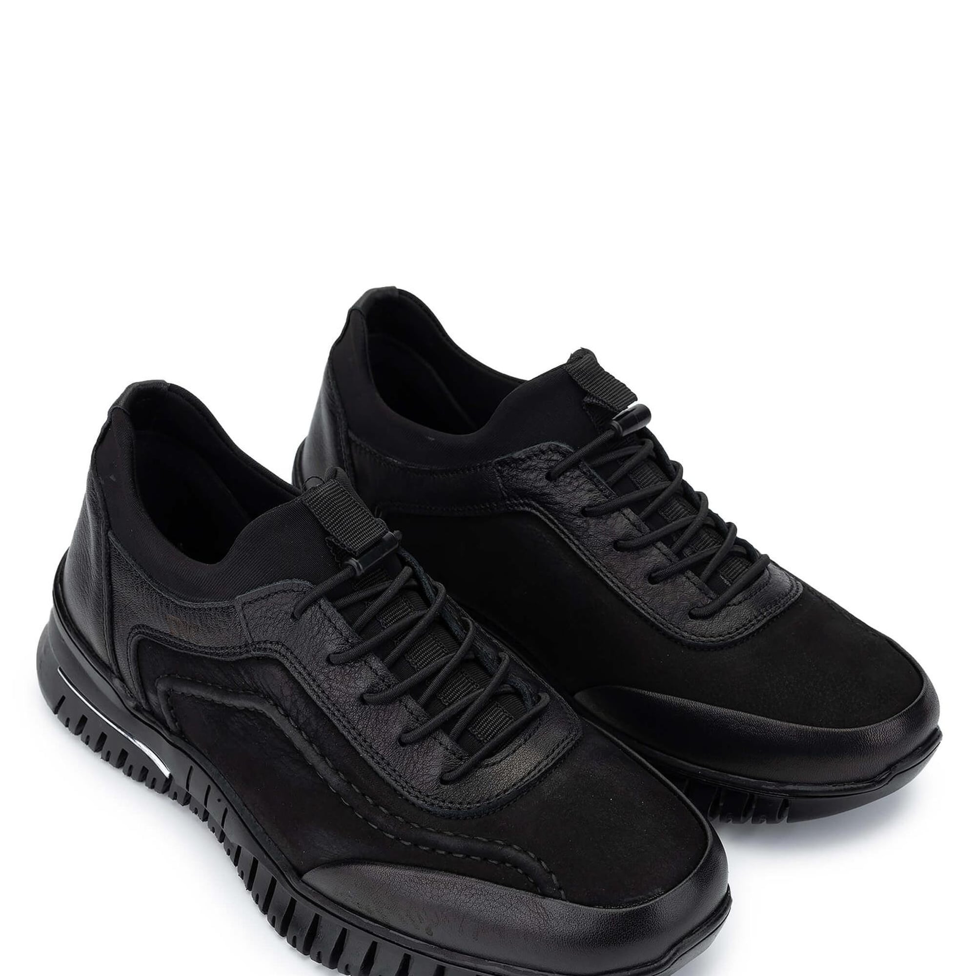 Tamer Tanca Kadın Hakiki Deri Siyah Nubuk Casual Ayakkabı