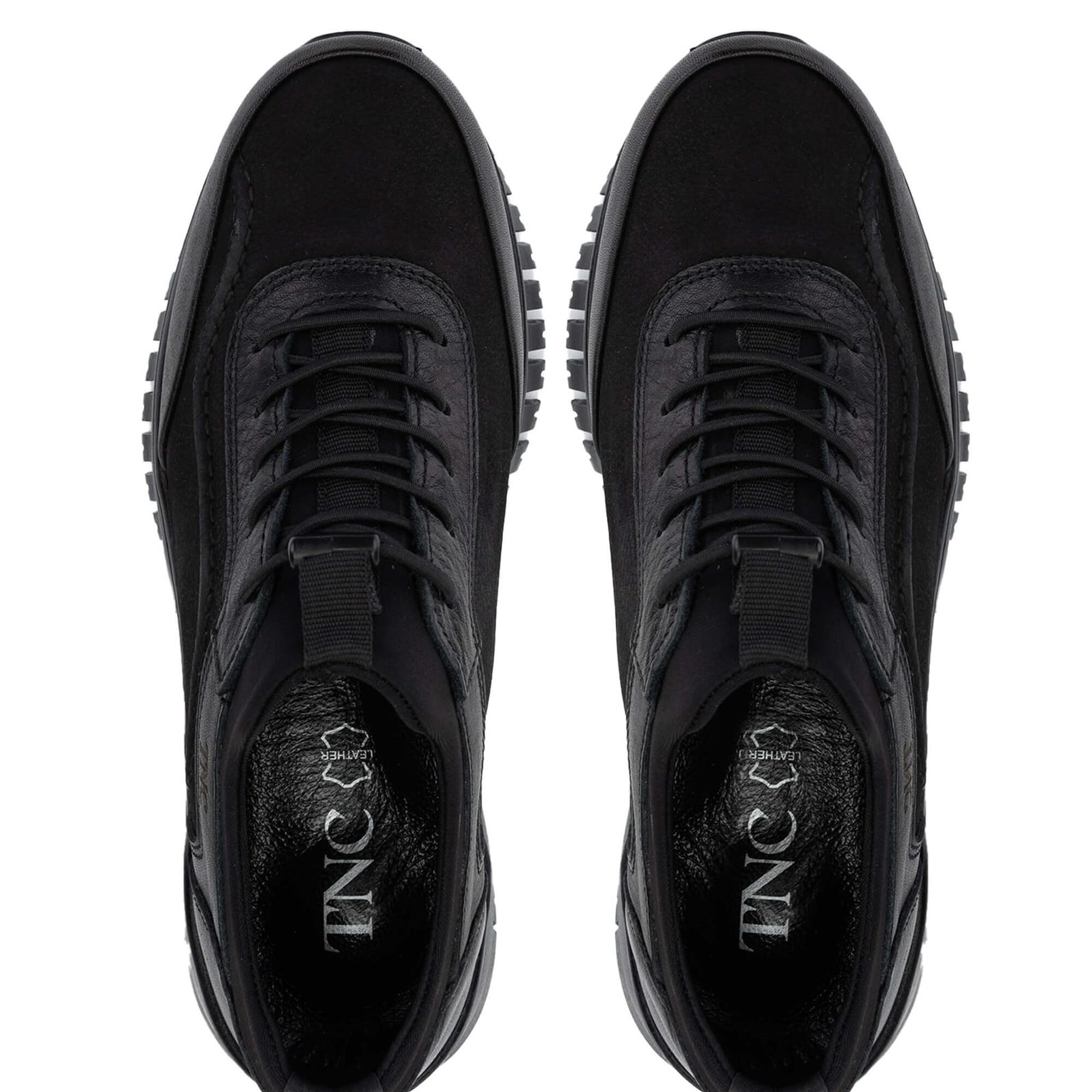 Tamer Tanca Kadın Hakiki Deri Siyah Nubuk Casual Ayakkabı