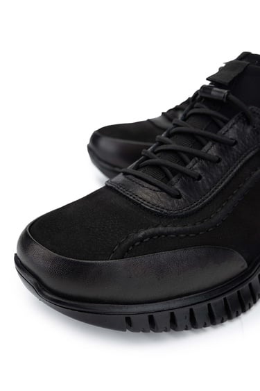  Tamer Tanca Kadın Hakiki Deri Siyah Nubuk Casual Ayakkabı