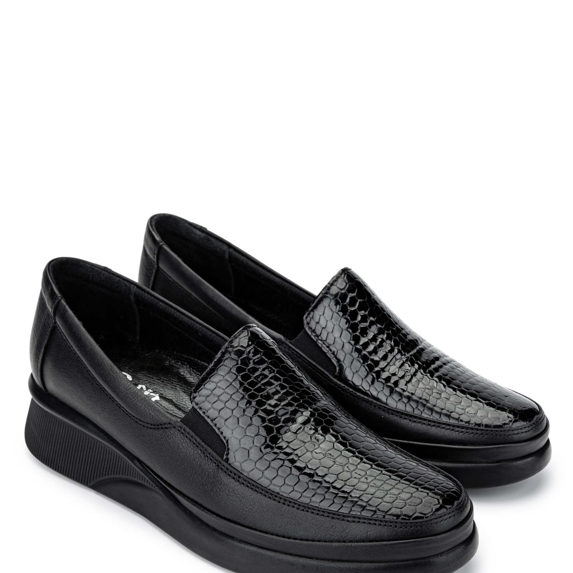 Tamer Tanca Kadın Hakiki Deri Siyah Casual Ayakkabı