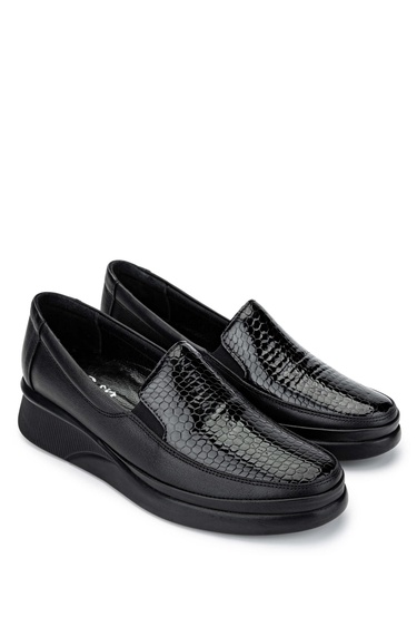  Tamer Tanca Kadın Hakiki Deri Siyah Casual Ayakkabı