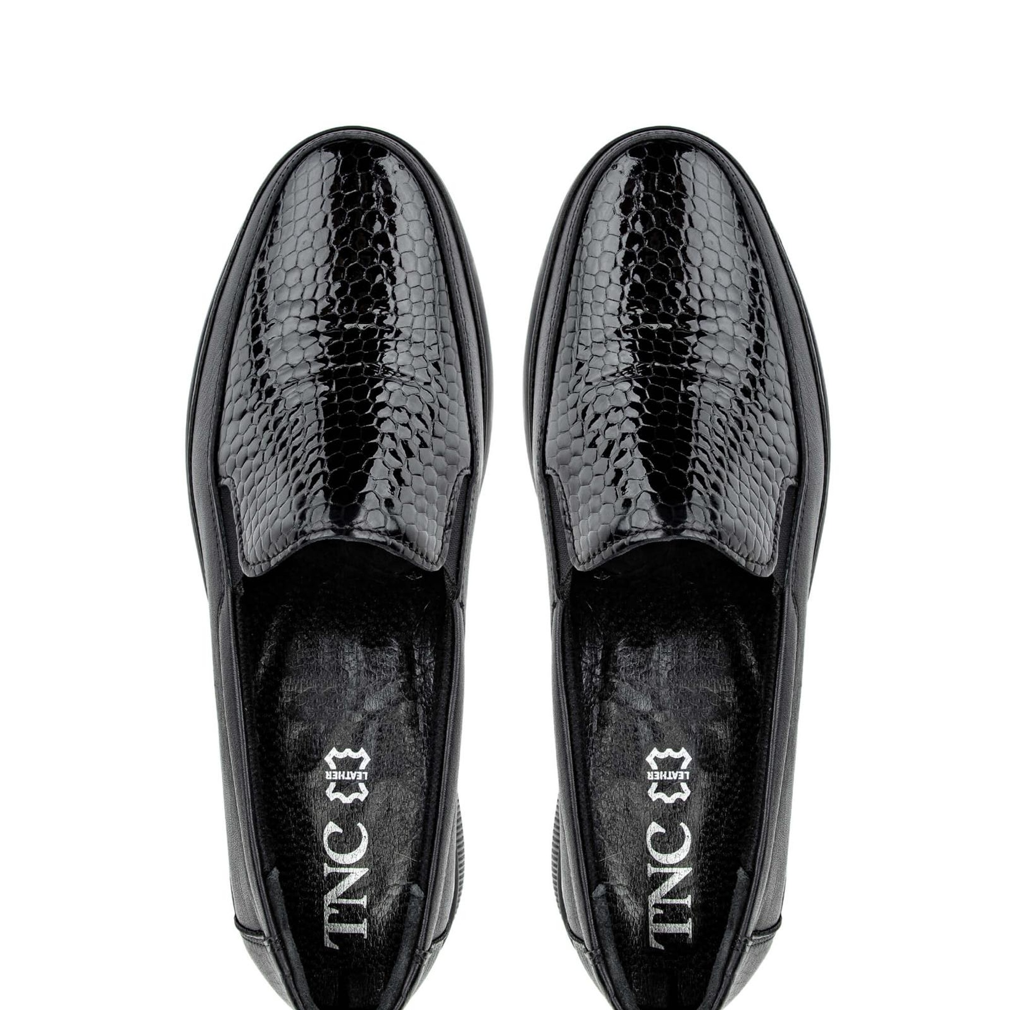 Tamer Tanca Kadın Hakiki Deri Siyah Casual Ayakkabı