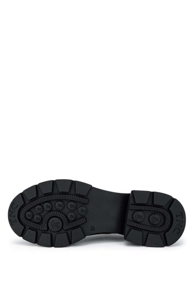  Tamer Tanca Kadın Hakiki Deri Siyah Rugan Casual Ayakkabı