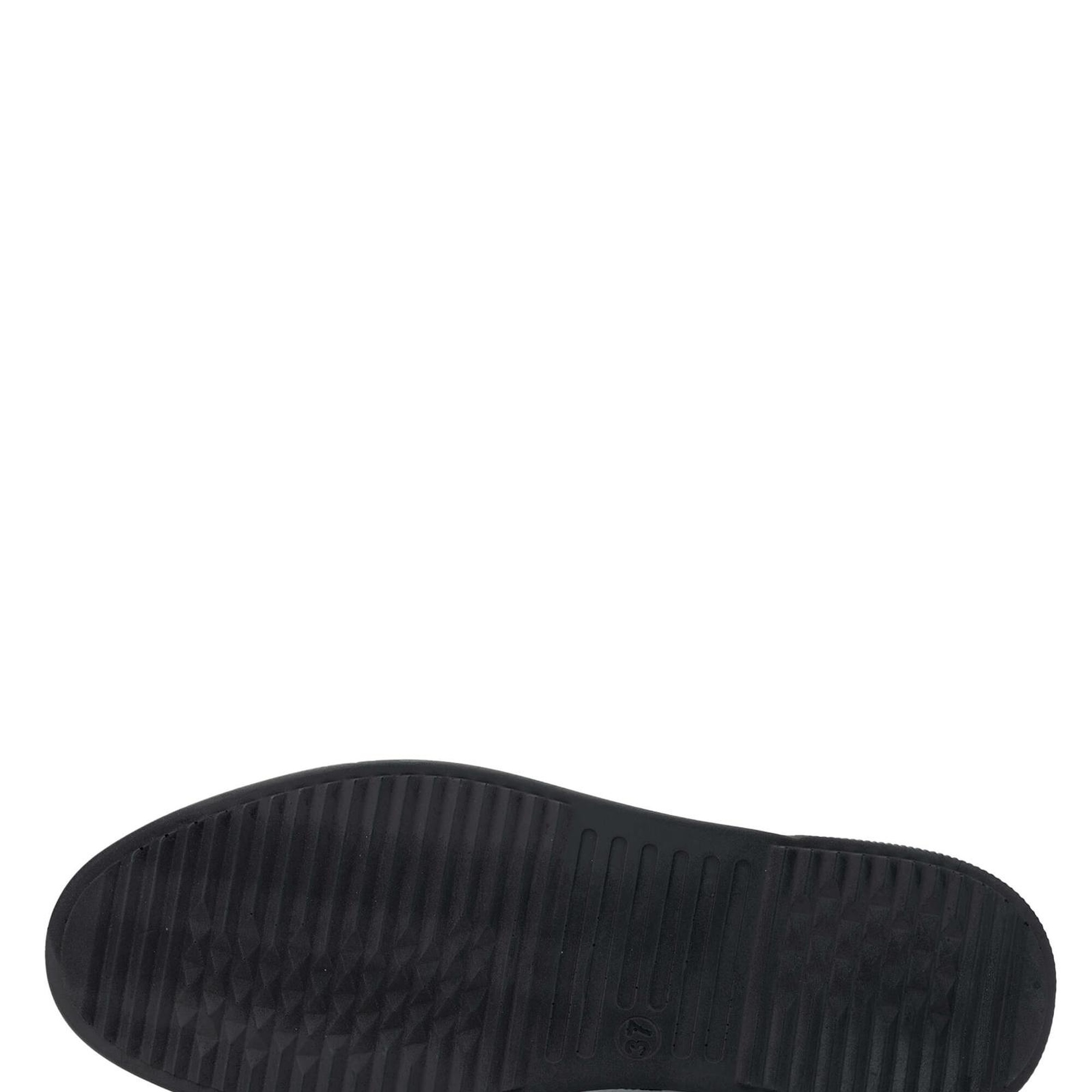 Tamer Tanca Kadın Hakiki Deri Siyah Rugan Casual Ayakkabı