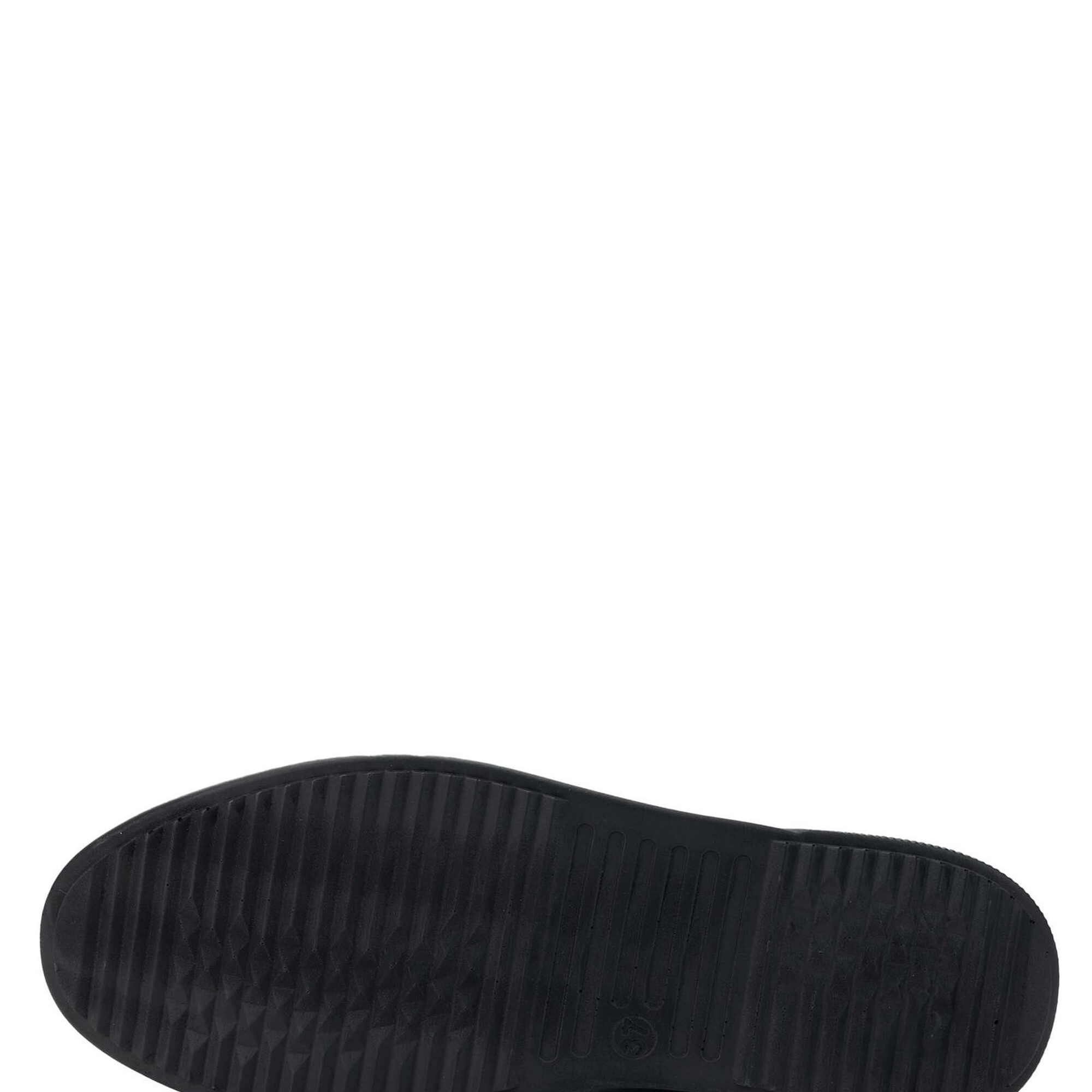 Tamer Tanca Kadın Hakiki Deri Siyah Rugan Casual Ayakkabı