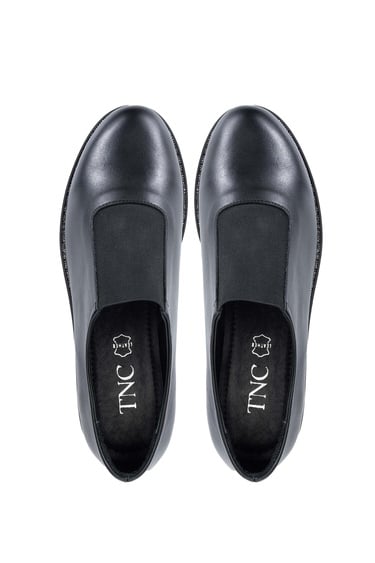  Tamer Tanca Kadın Hakiki Deri Siyah Deri Casual Ayakkabı