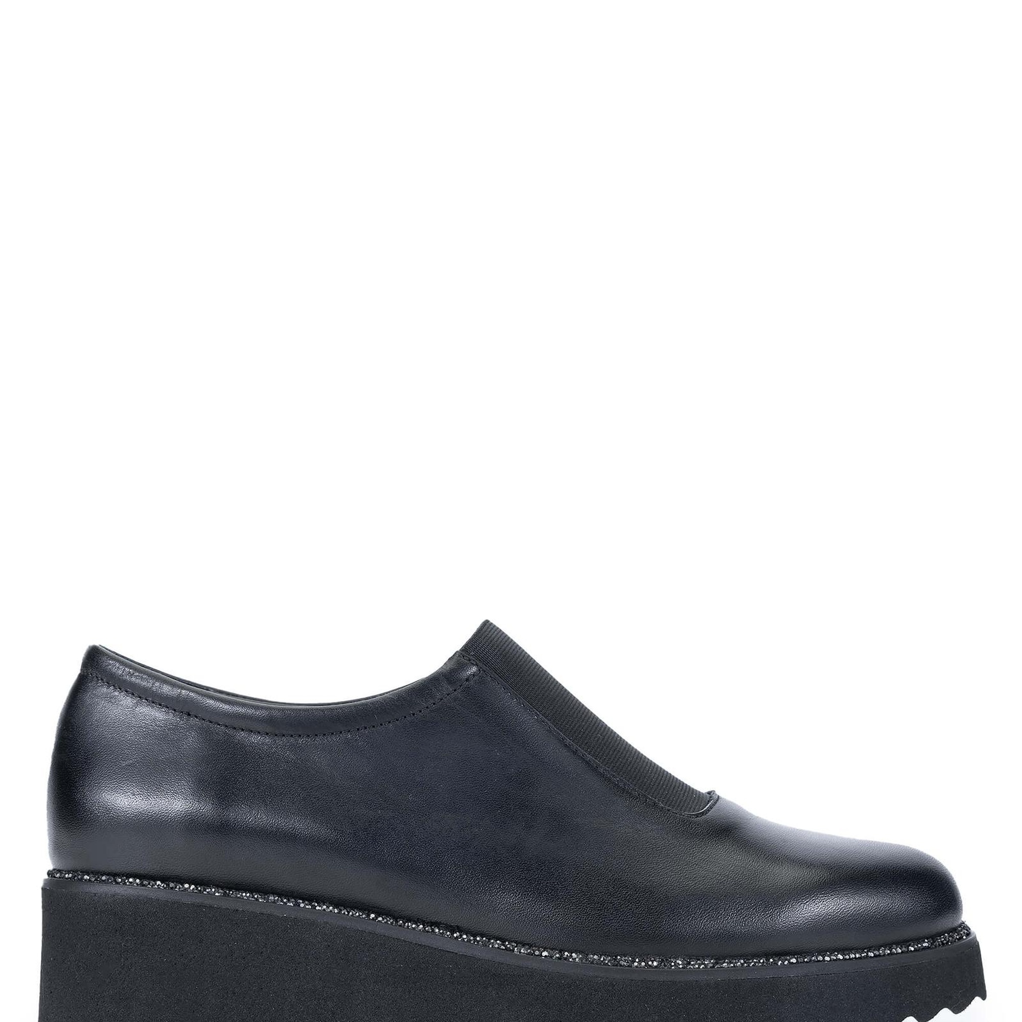 Tamer Tanca Kadın Hakiki Deri Siyah Deri Casual Ayakkabı