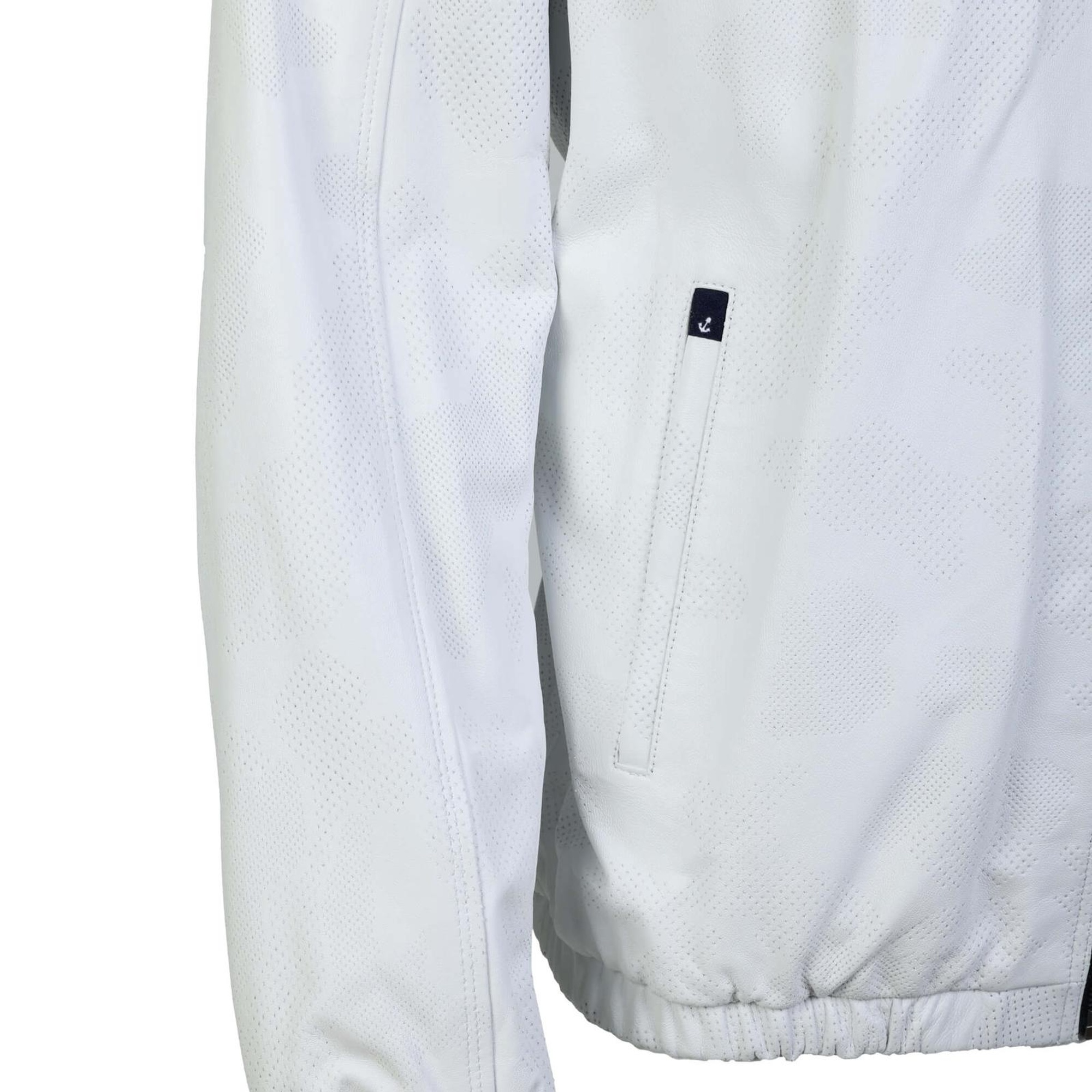 Tamer Tanca Erkek Hakiki Deri Beyaz Deri Mont