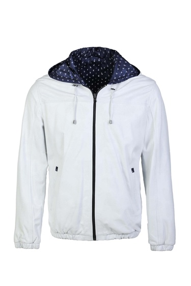  Tamer Tanca Erkek Hakiki Deri Beyaz Deri Mont