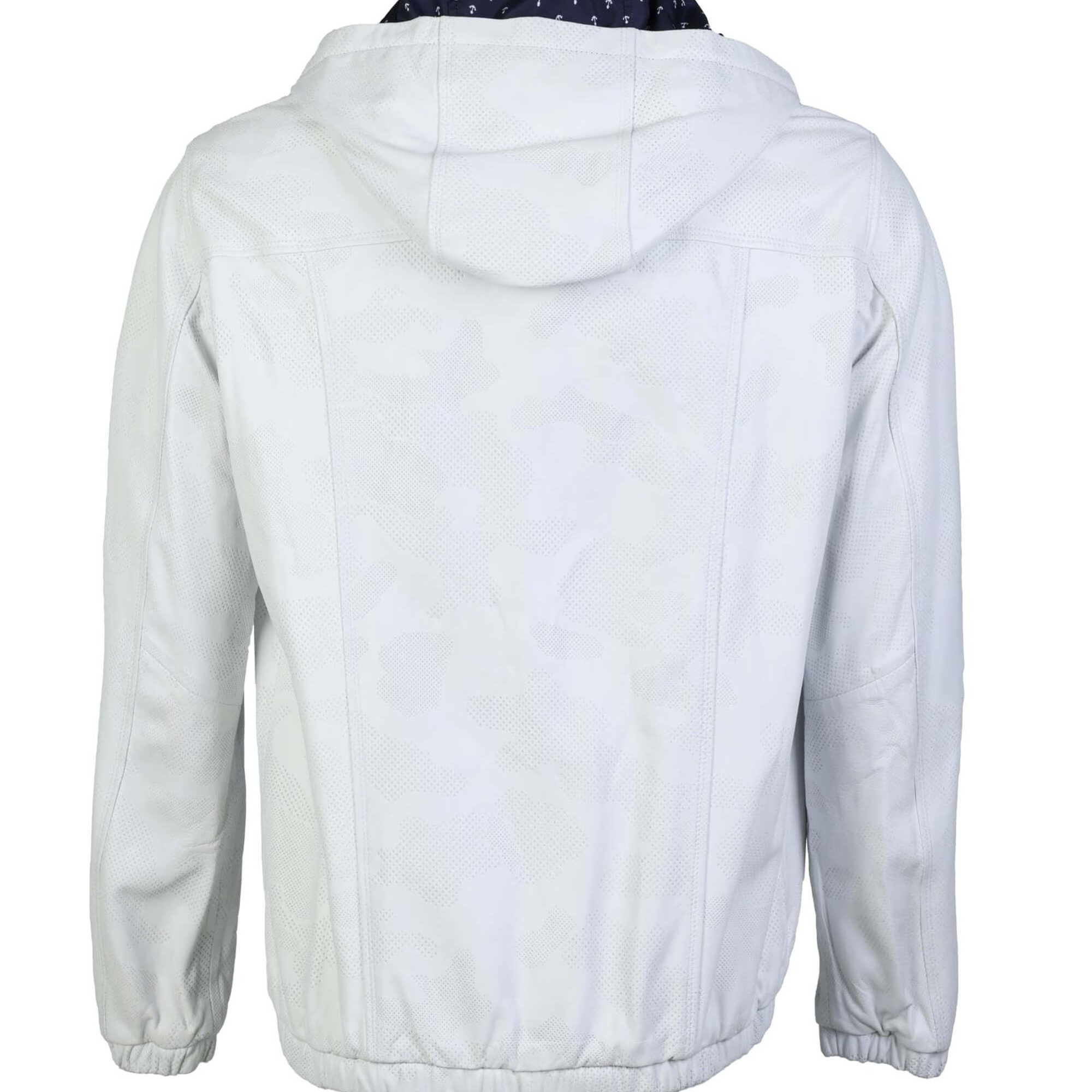 Tamer Tanca Erkek Hakiki Deri Beyaz Deri Mont