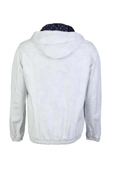  Tamer Tanca Erkek Hakiki Deri Beyaz Deri Mont