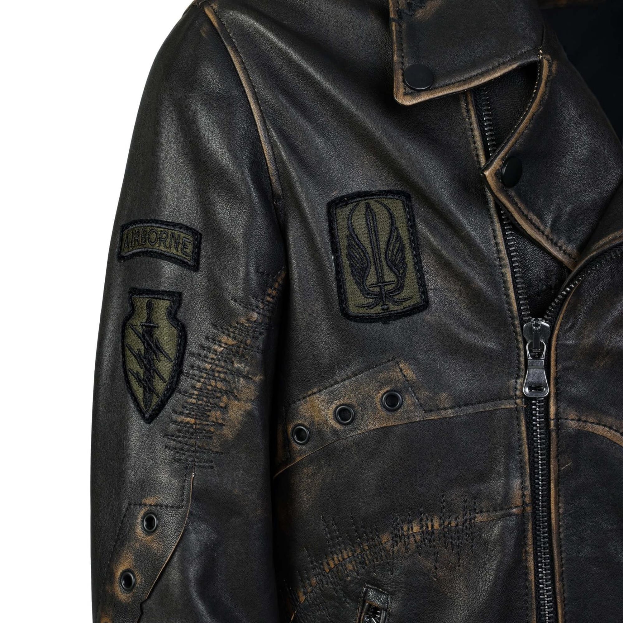 Tamer Tanca Erkek Hakiki Deri Siyah Eskitme Deri Mont