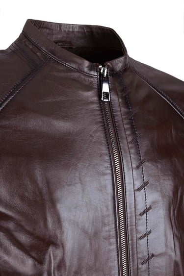  Tamer Tanca Erkek Hakiki Deri Kahverengi Deri Mont