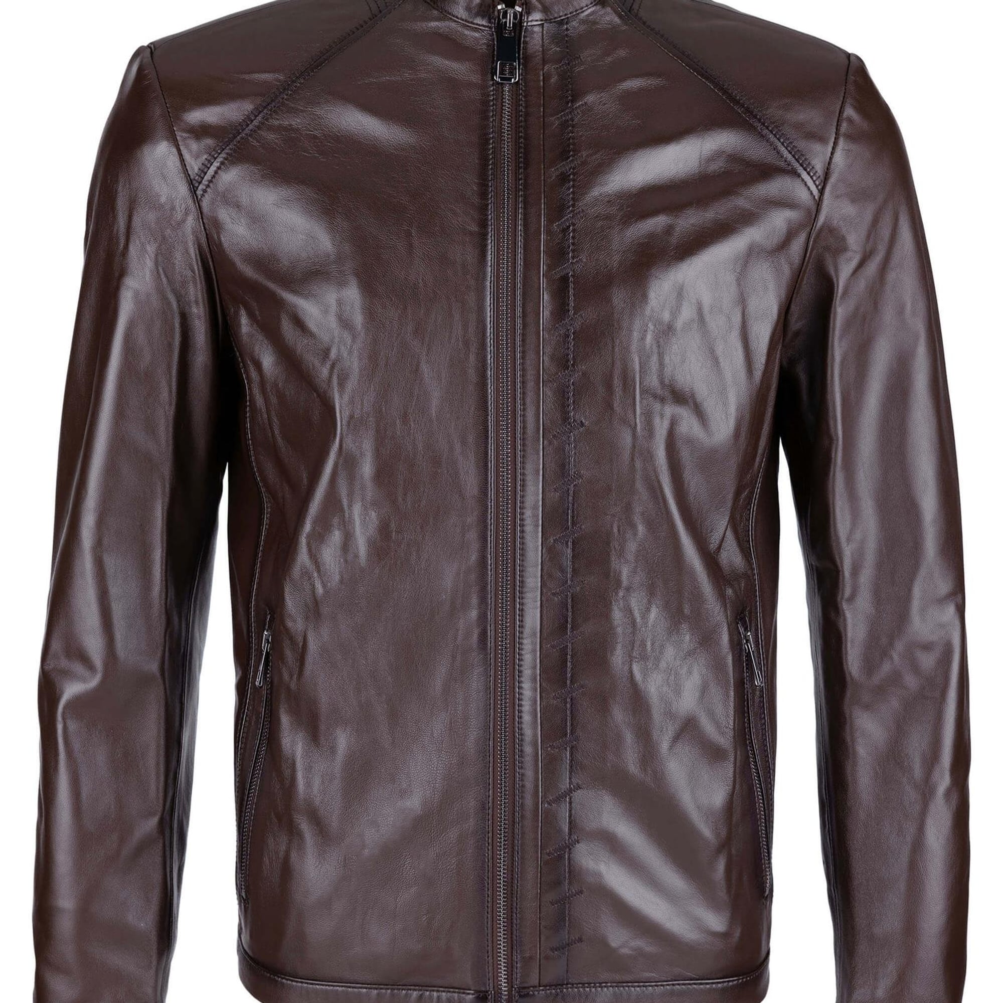 Tamer Tanca Erkek Hakiki Deri Kahverengi Deri Mont