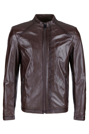  Tamer Tanca Erkek Hakiki Deri Kahverengi Deri Mont