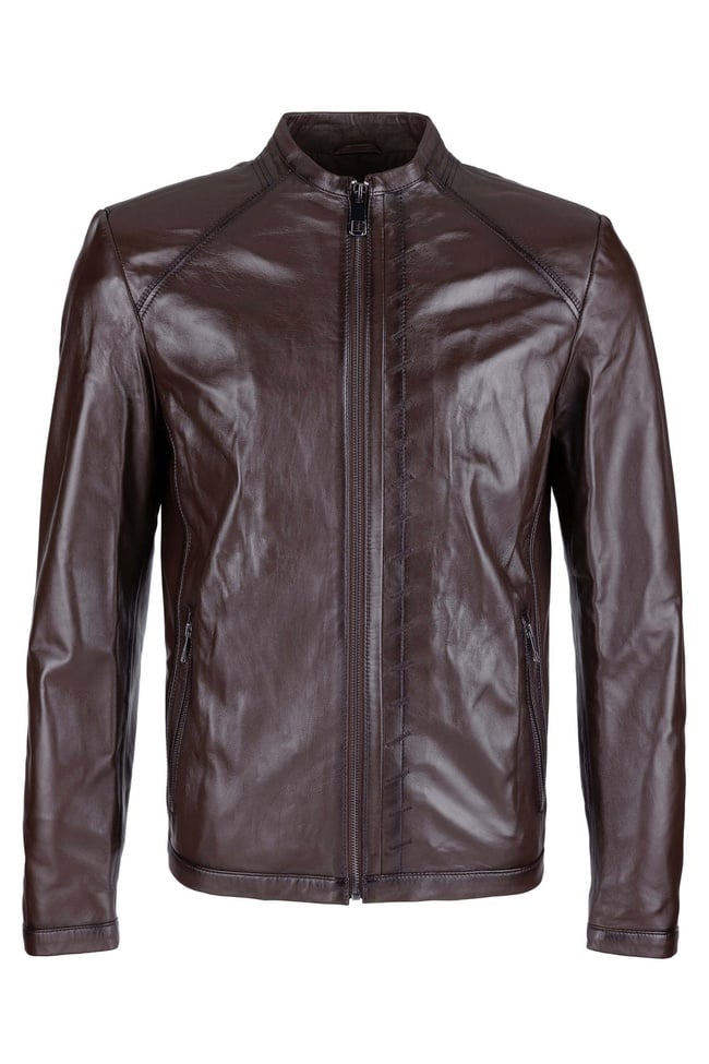  Tamer Tanca Erkek Hakiki Deri Kahverengi Deri Mont