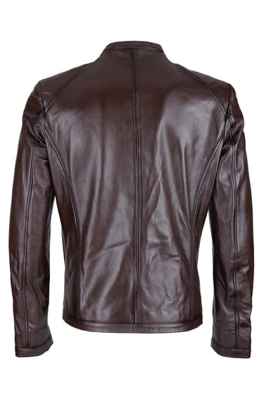  Tamer Tanca Erkek Hakiki Deri Kahverengi Deri Mont