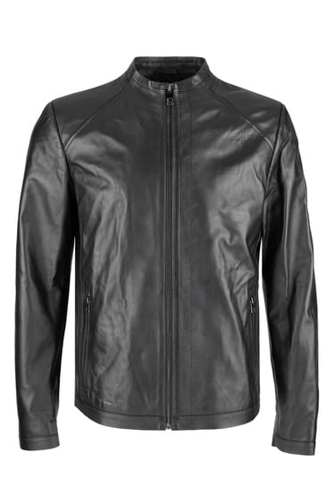  Tamer Tanca Erkek Hakiki Deri Siyah Deri Mont