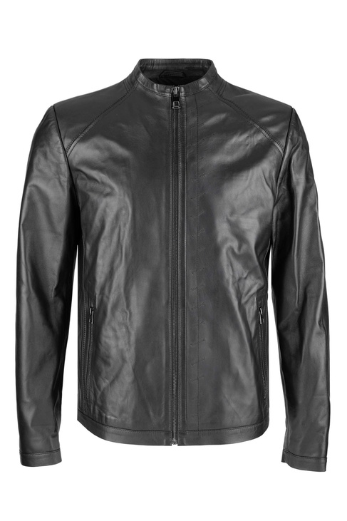  Tamer Tanca Erkek Hakiki Deri Siyah Deri Mont