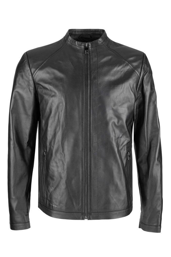  Tamer Tanca Erkek Hakiki Deri Siyah Deri Mont