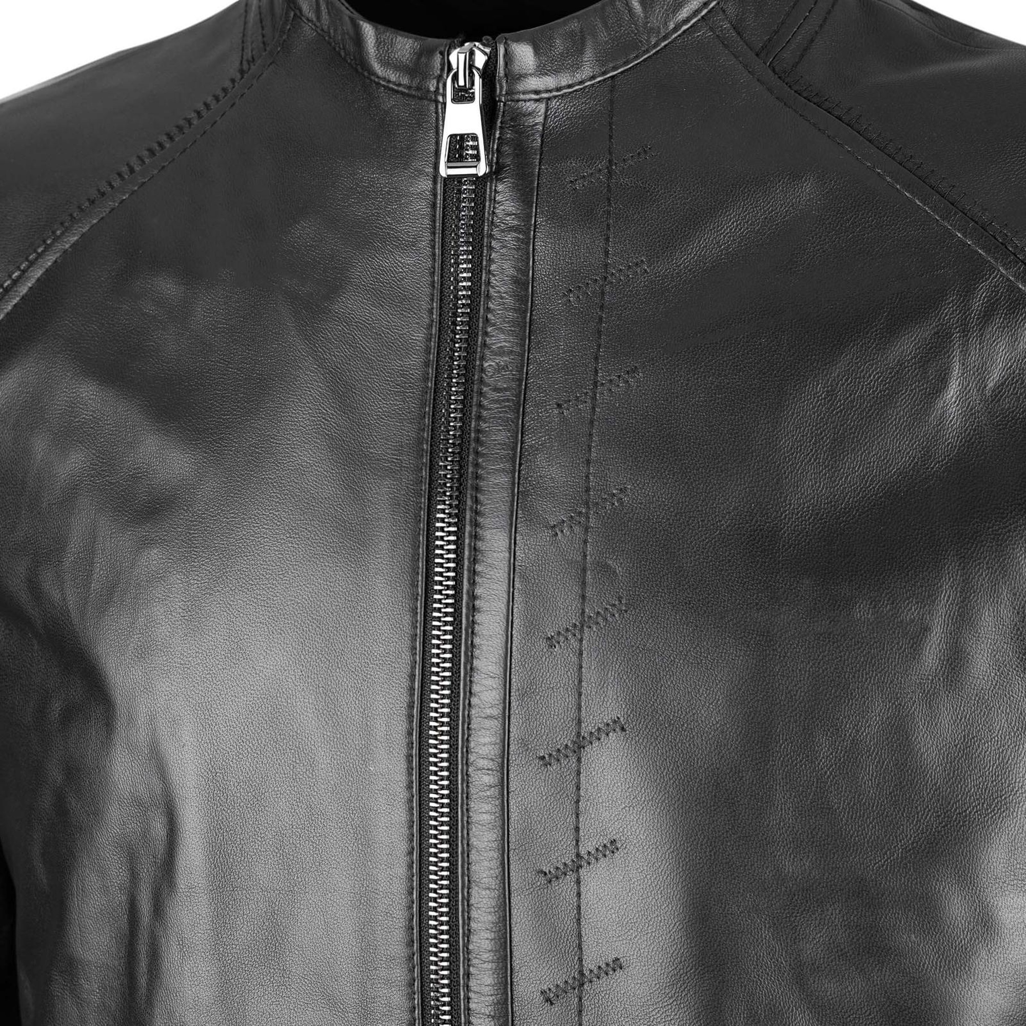 Tamer Tanca Erkek Hakiki Deri Siyah Deri Mont