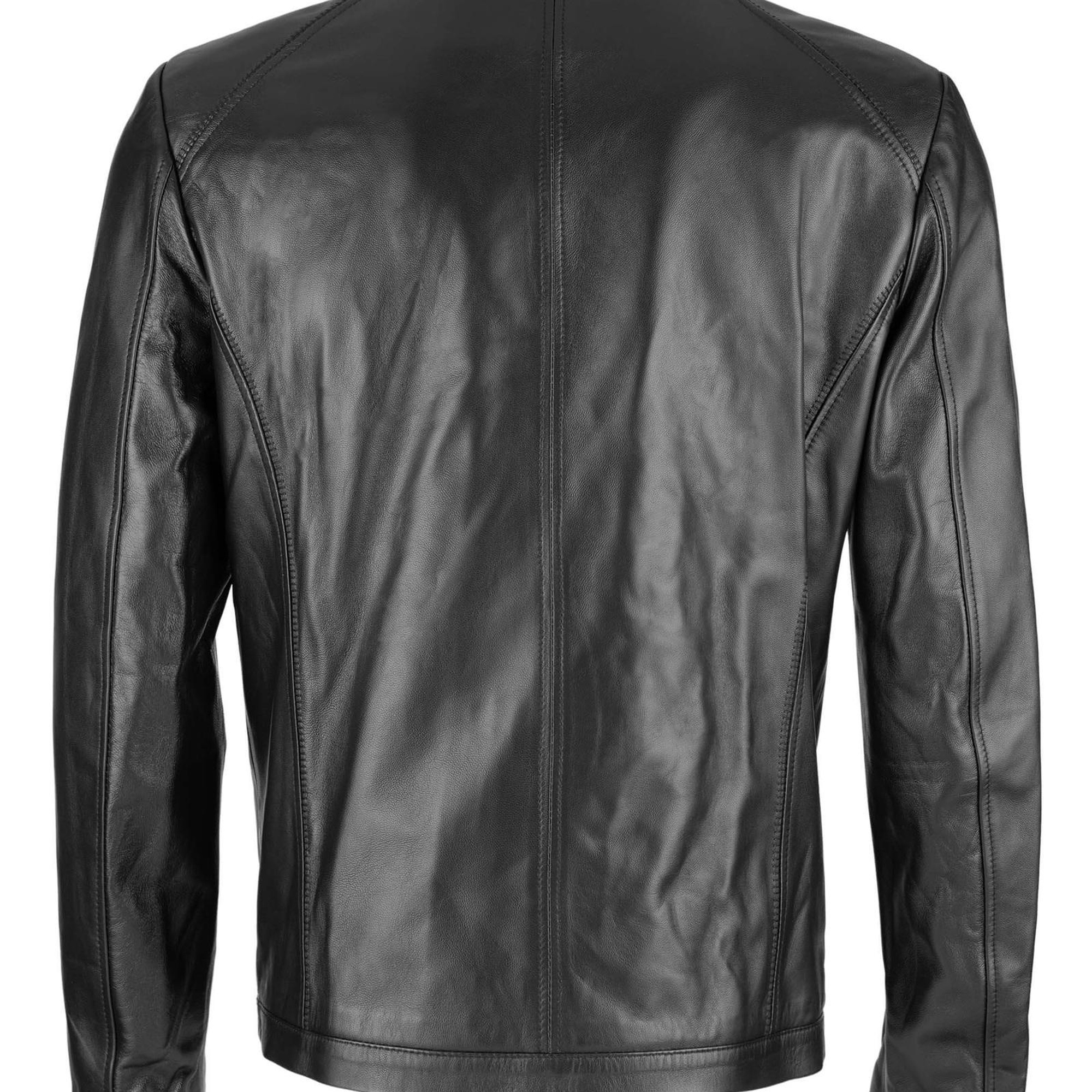 Tamer Tanca Erkek Hakiki Deri Siyah Deri Mont