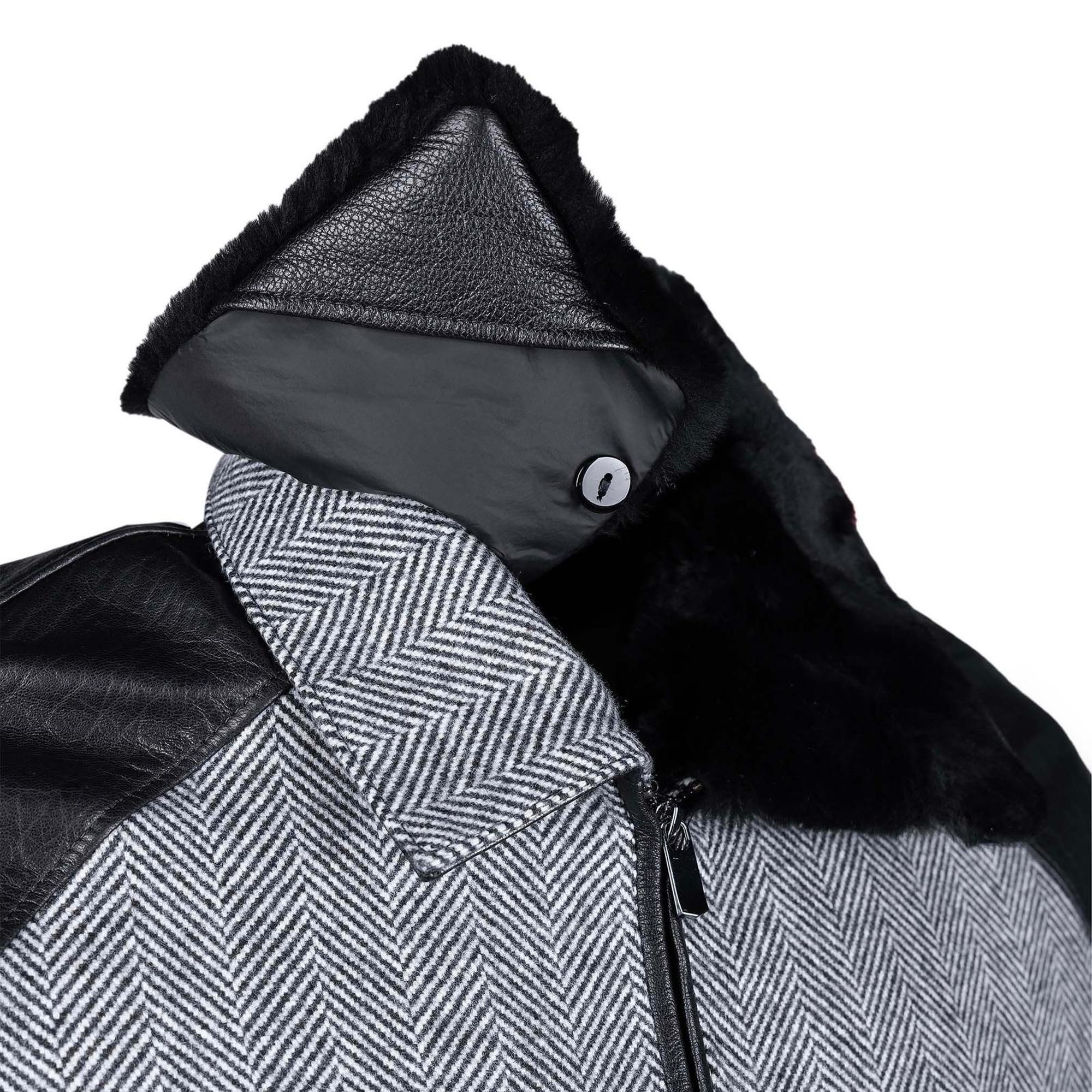 Tamer Tanca Erkek Hakiki Deri Siyah Deri Mont