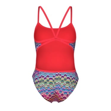  Ondulation Swimsuit Lace Back Kadın Mor Yüzücü Mayosu 008155194