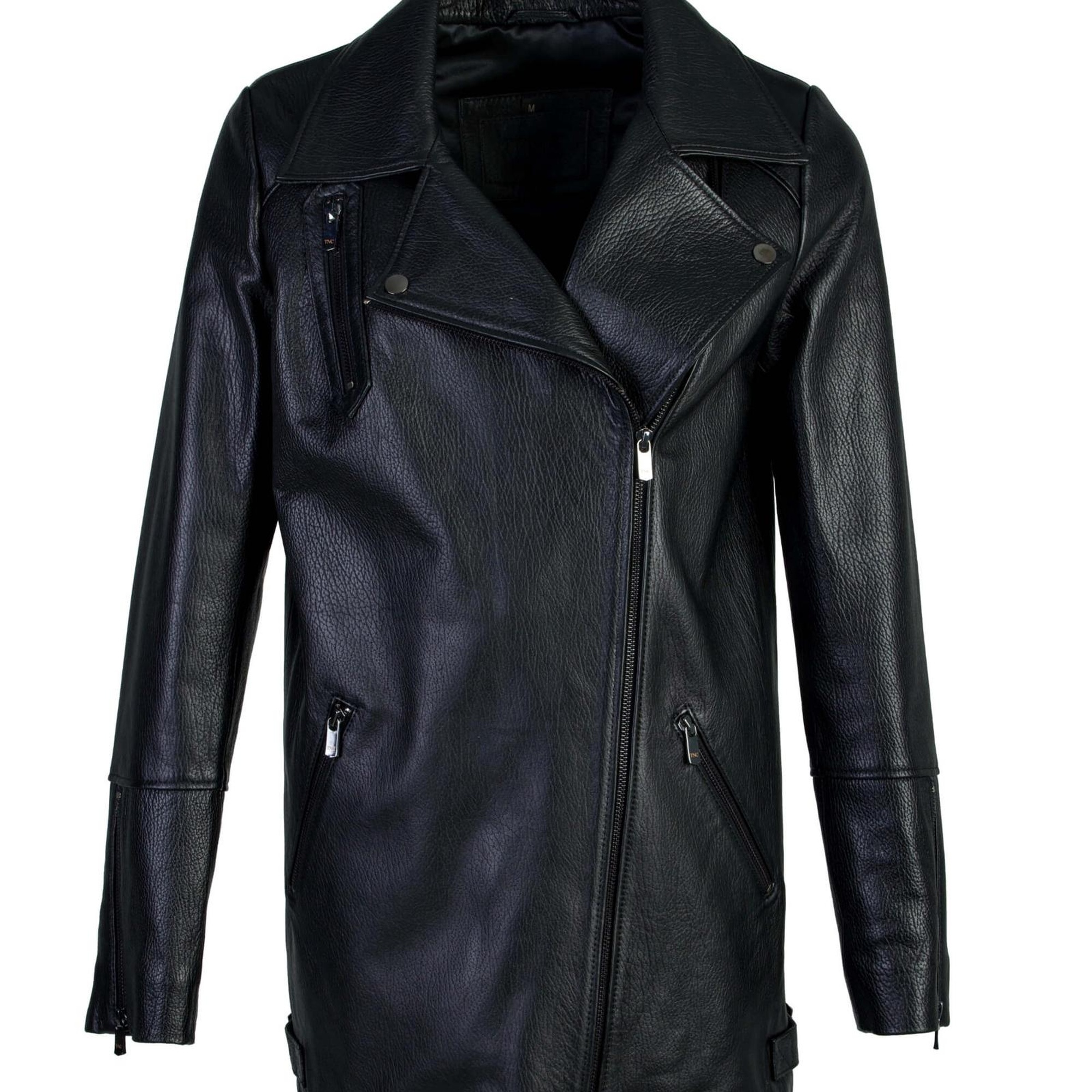 Tamer Tanca Kadın Hakiki Deri Siyah Deri Mont