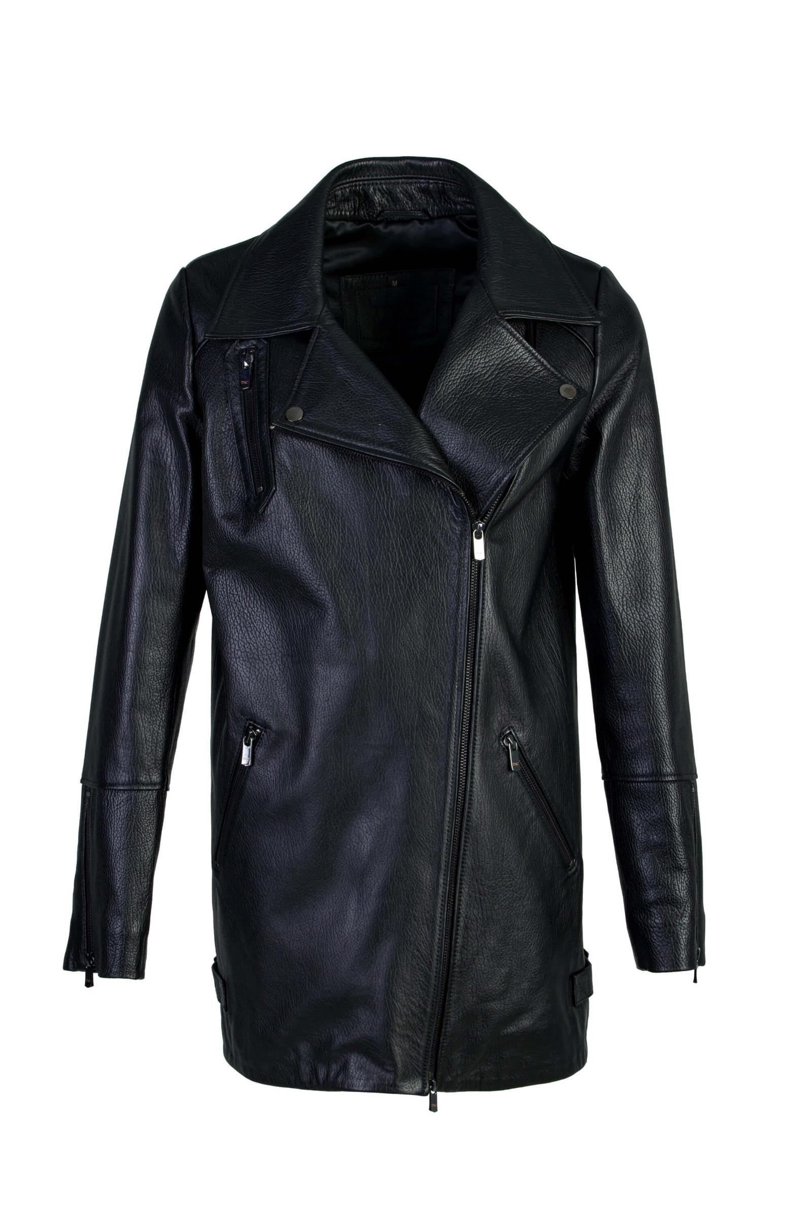  Tamer Tanca Kadın Hakiki Deri Siyah Deri Mont