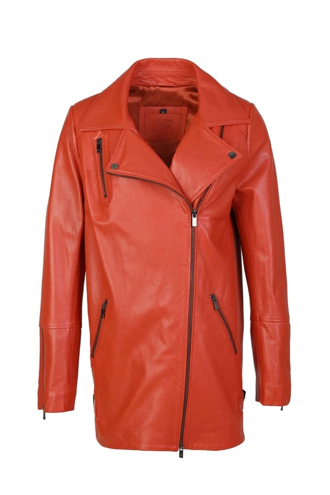  Tamer Tanca Kadın Hakiki Deri Narçiçeği Deri Mont