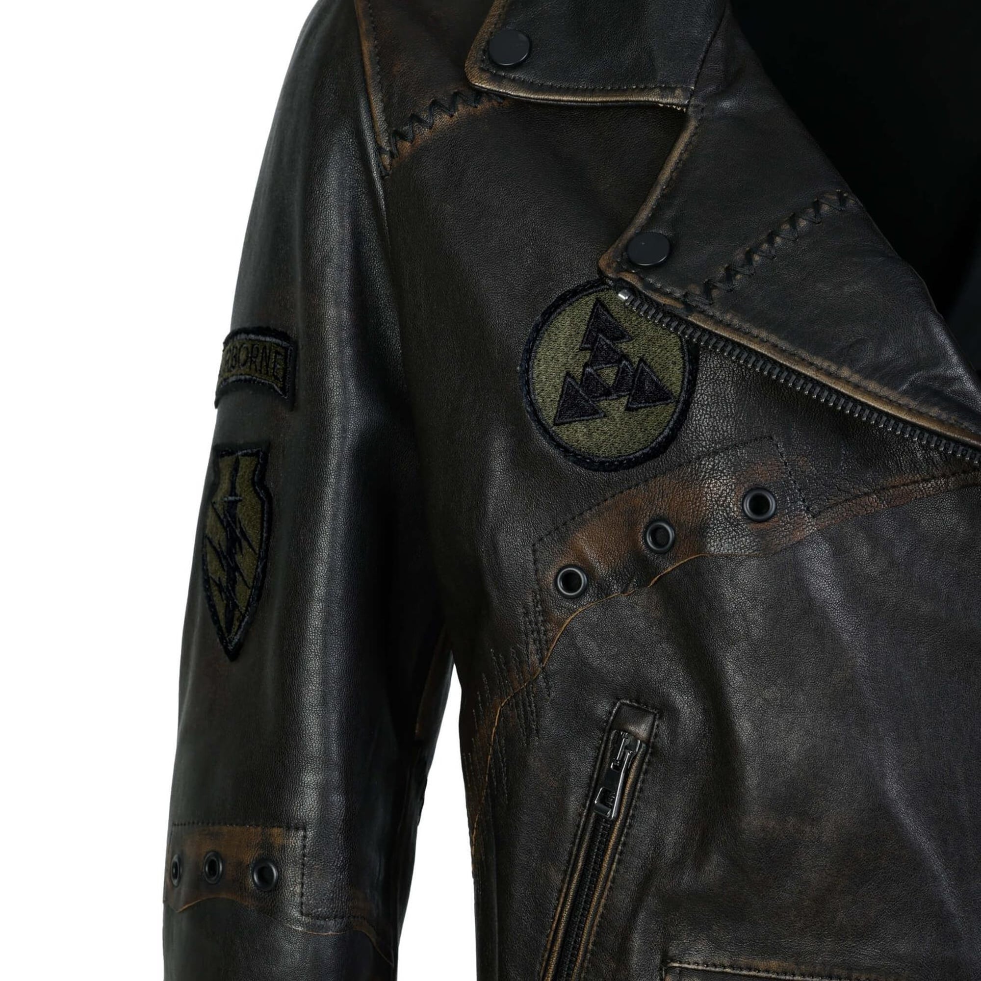 Tamer Tanca Kadın Hakiki Deri Siyah Eskitme Deri Mont