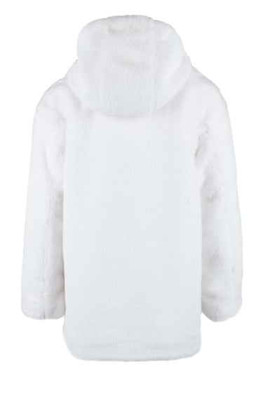  Tamer Tanca Kadın Peluş Beyaz Kumaş Mont Deri Mont