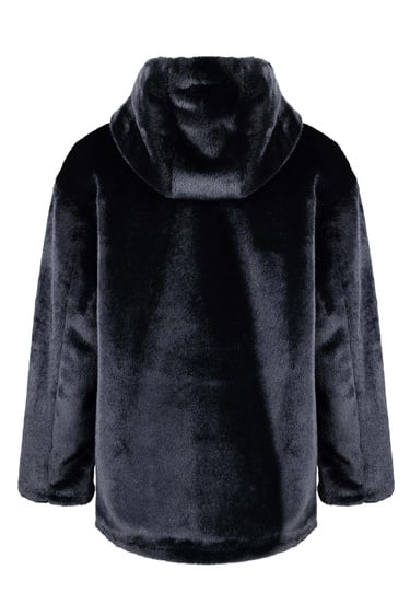  Tamer Tanca Kadın Peluş Siyah Kumaş Mont Deri Mont