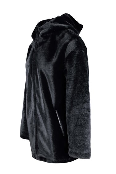  Tamer Tanca Kadın Peluş Siyah Kumaş Mont Deri Mont