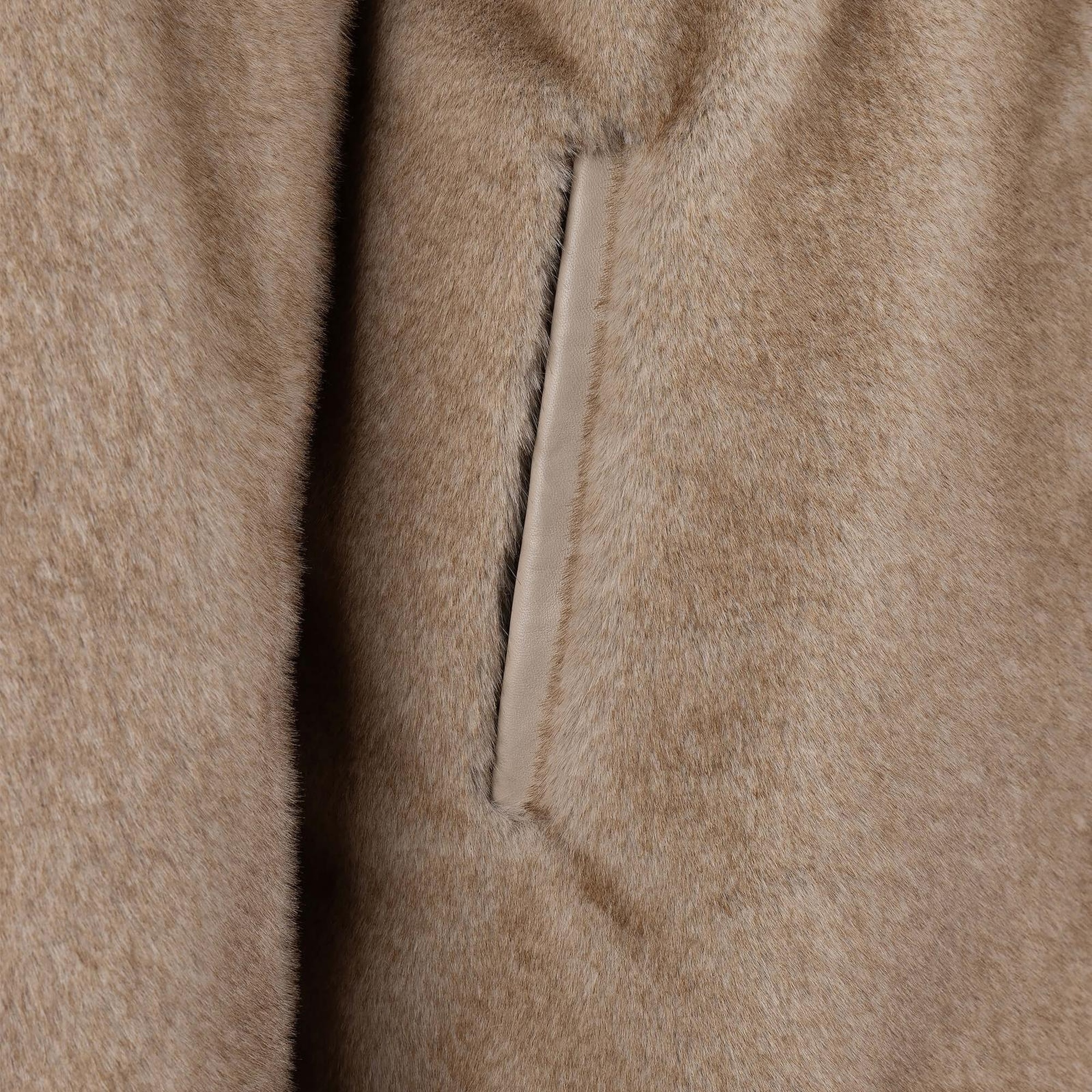 Tamer Tanca Kadın Peluş Vizon  Kumaş Mont Deri Mont