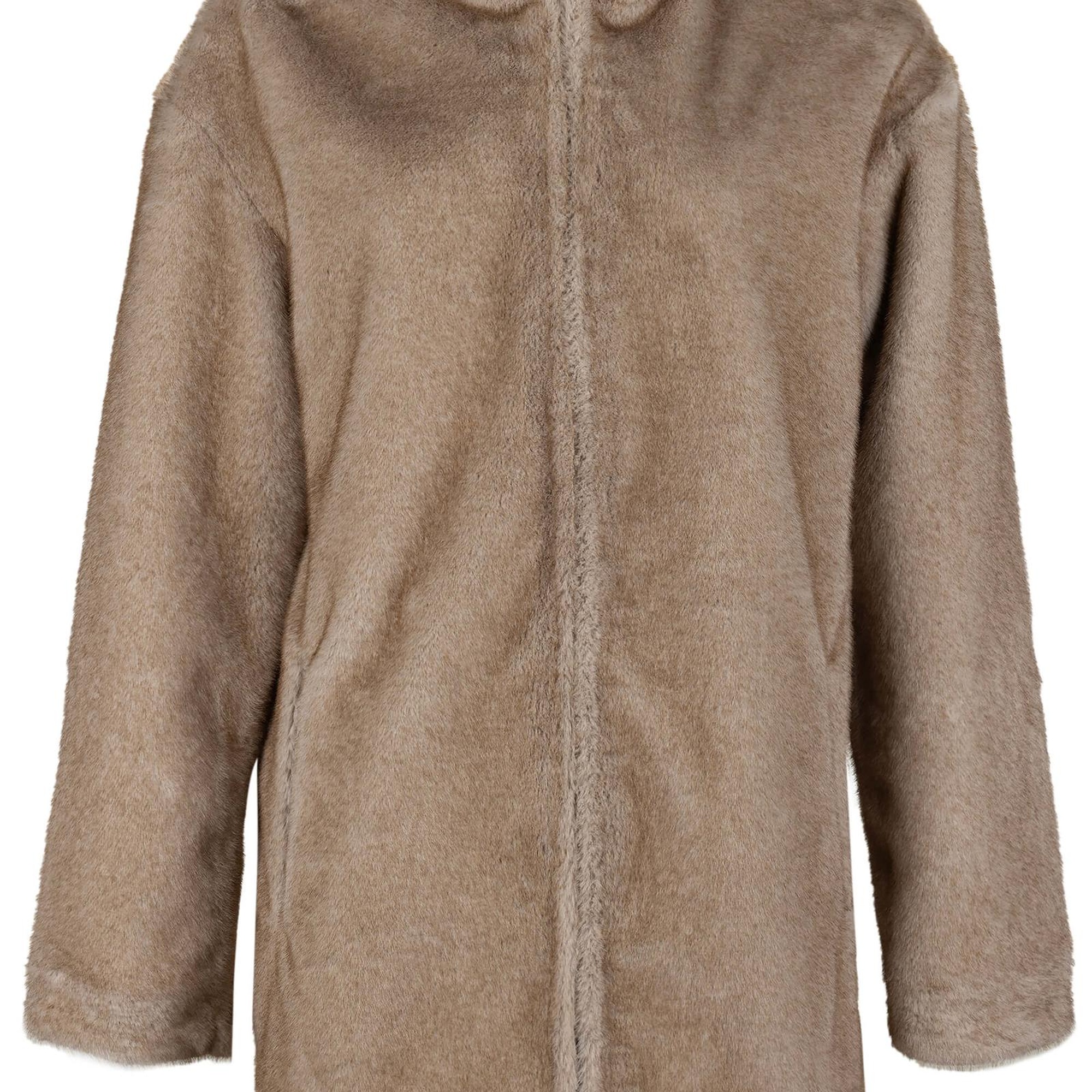 Tamer Tanca Kadın Peluş Vizon  Kumaş Mont Deri Mont