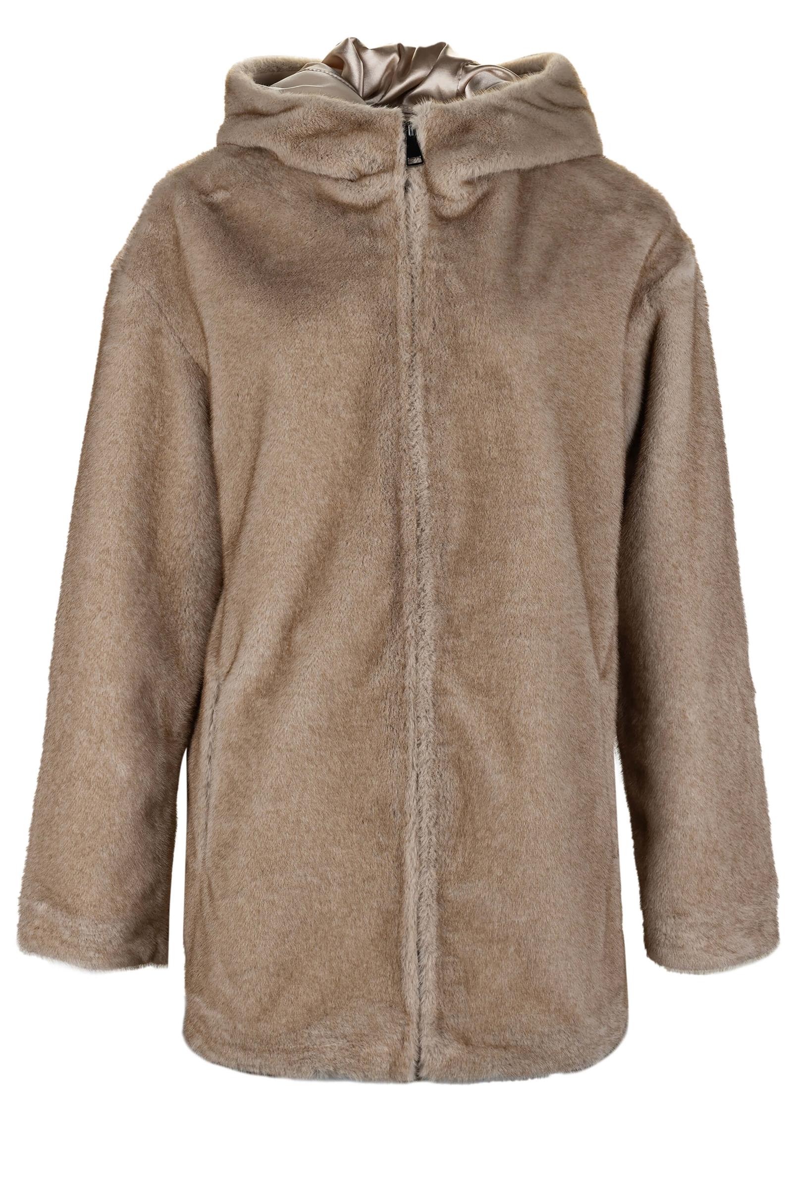  Tamer Tanca Kadın Peluş Vizon  Kumaş Mont Deri Mont