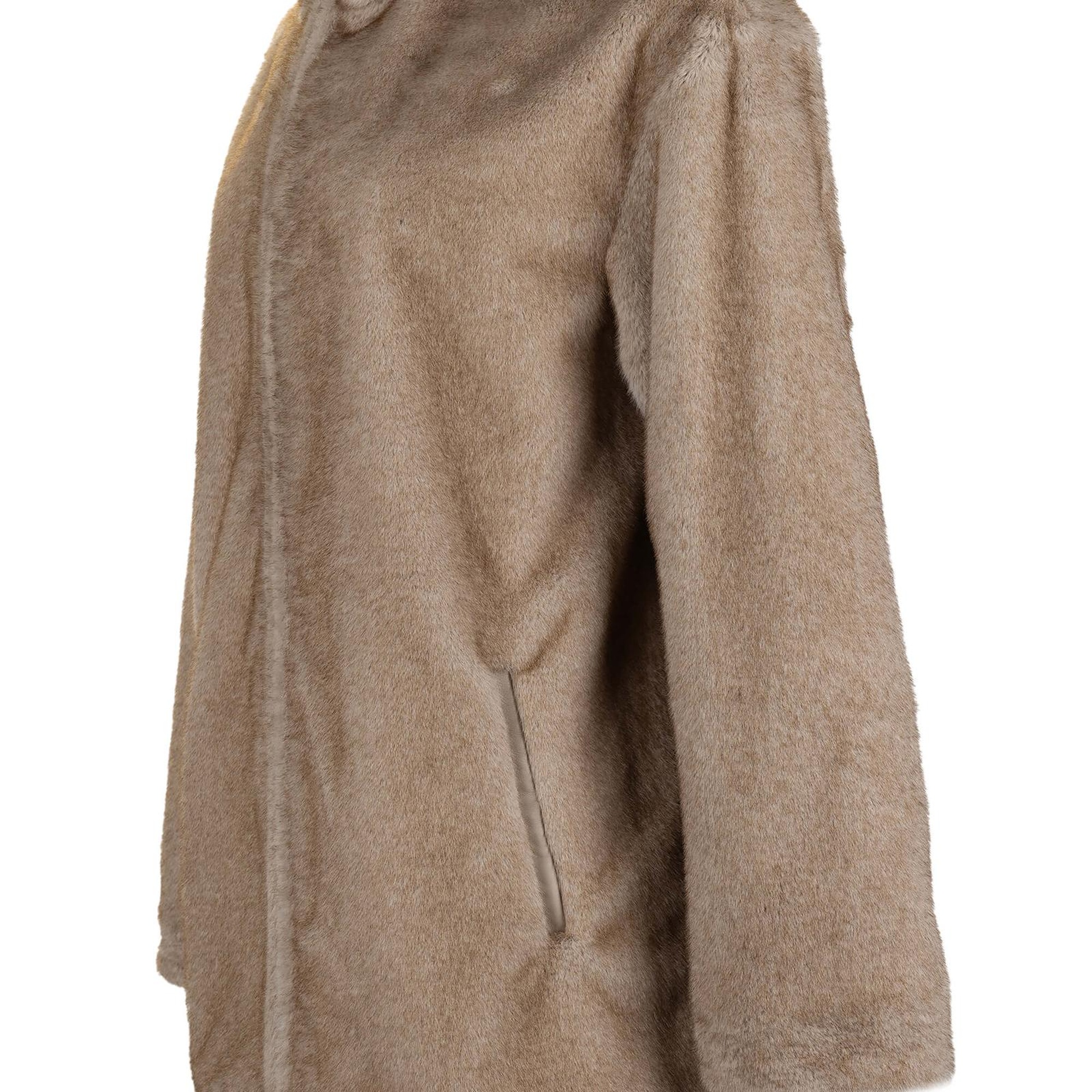 Tamer Tanca Kadın Peluş Vizon  Kumaş Mont Deri Mont