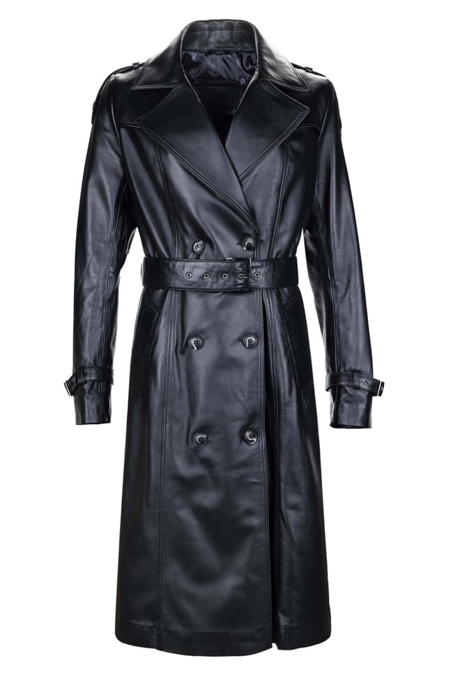  Tamer Tanca Kadın Hakiki Deri Siyah Deri Deri Mont