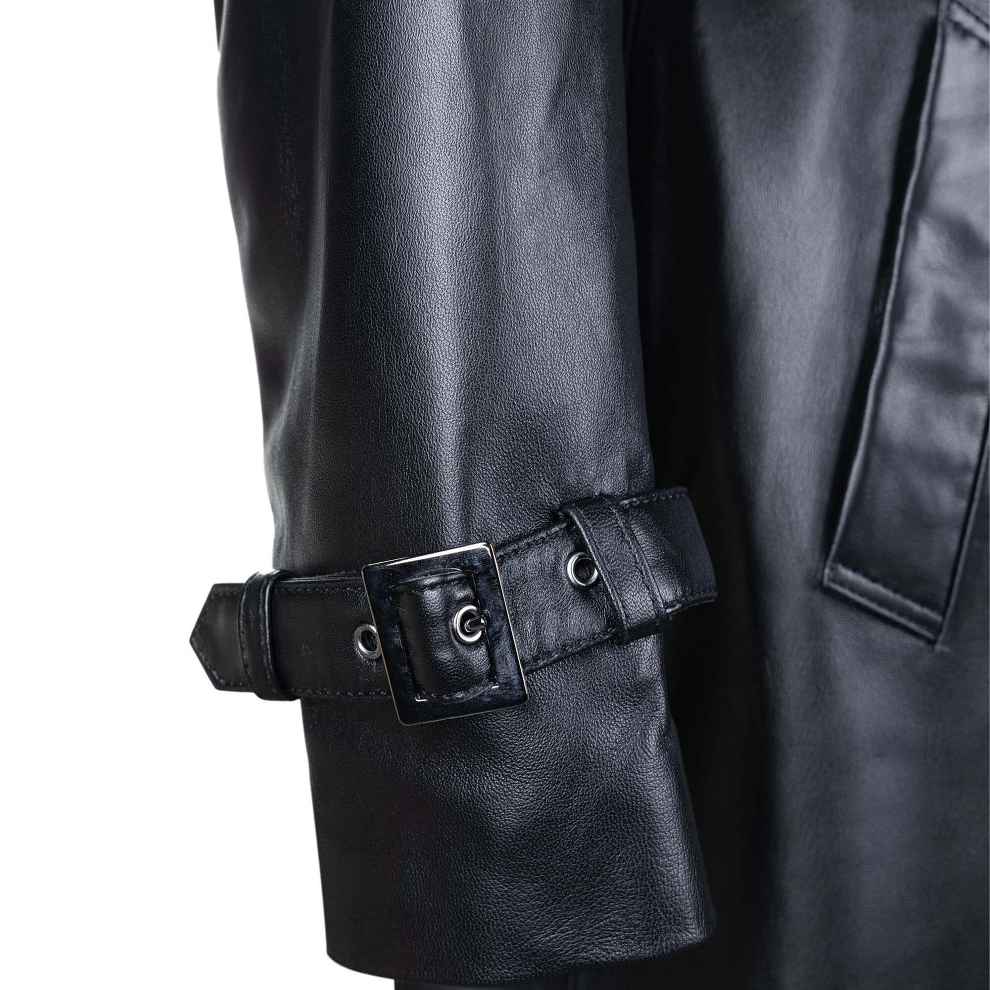 Tamer Tanca Kadın Hakiki Deri Siyah Deri Deri Mont