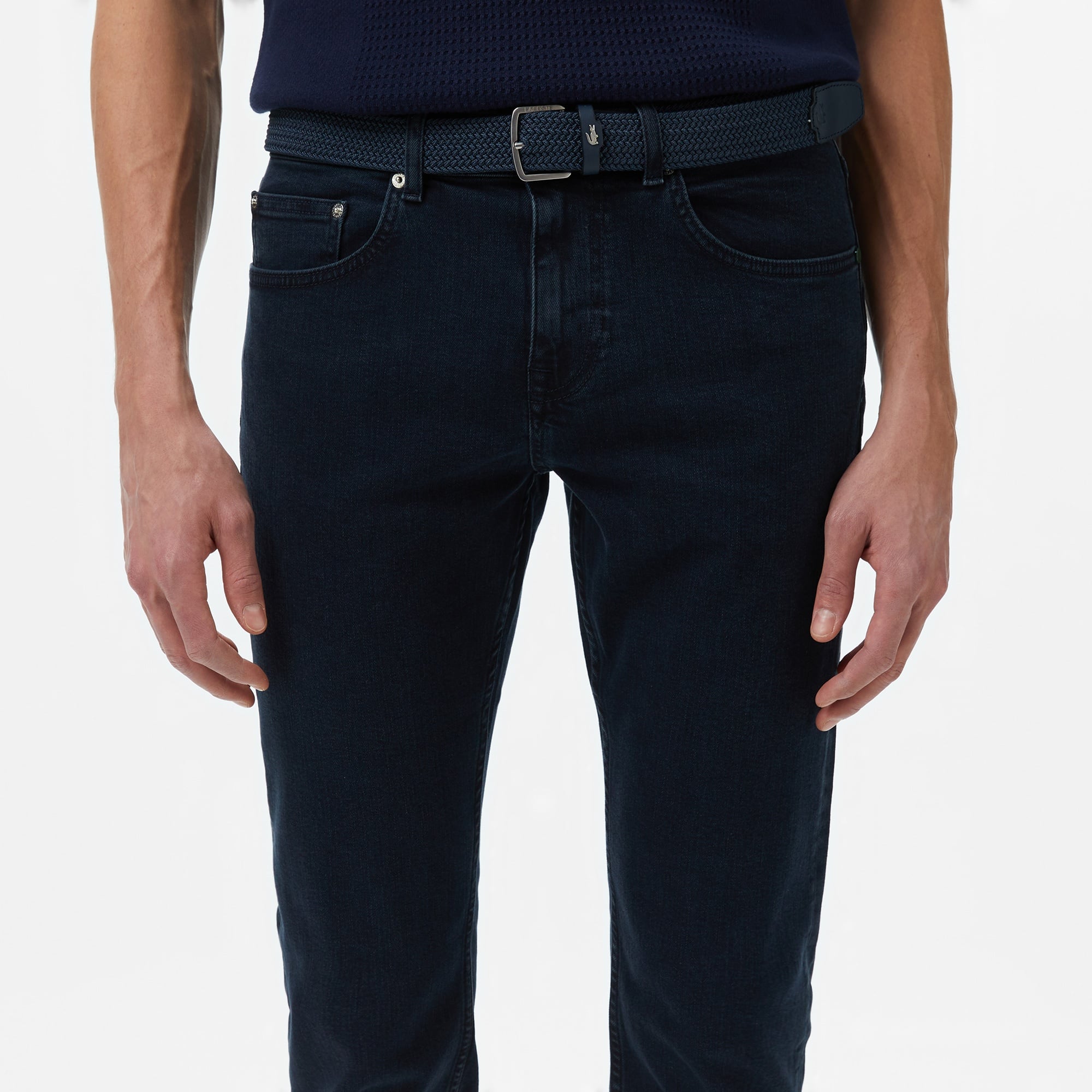 Lacoste Erkek Slim Fit Mavi Jean Pantolon