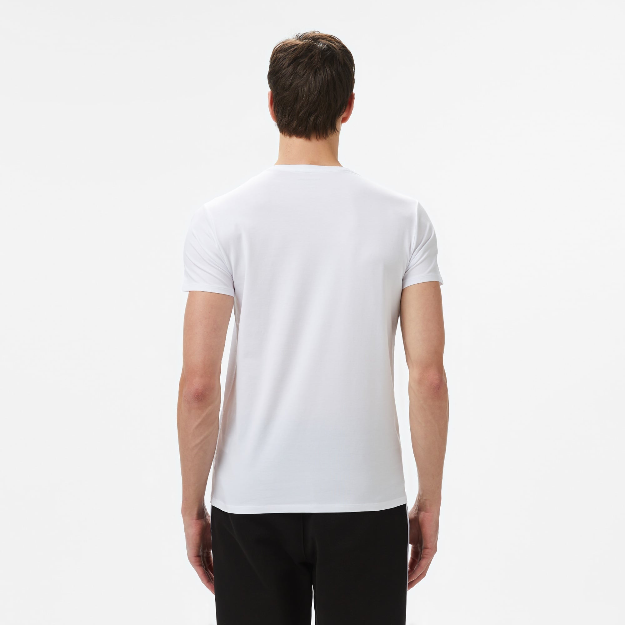 Lacoste Erkek Slim Fit Bisiklet Yaka Beyaz T-Shirt