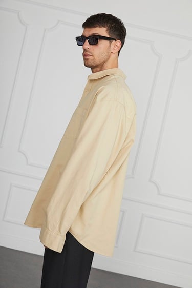  Oversize Gabardin Gömlek