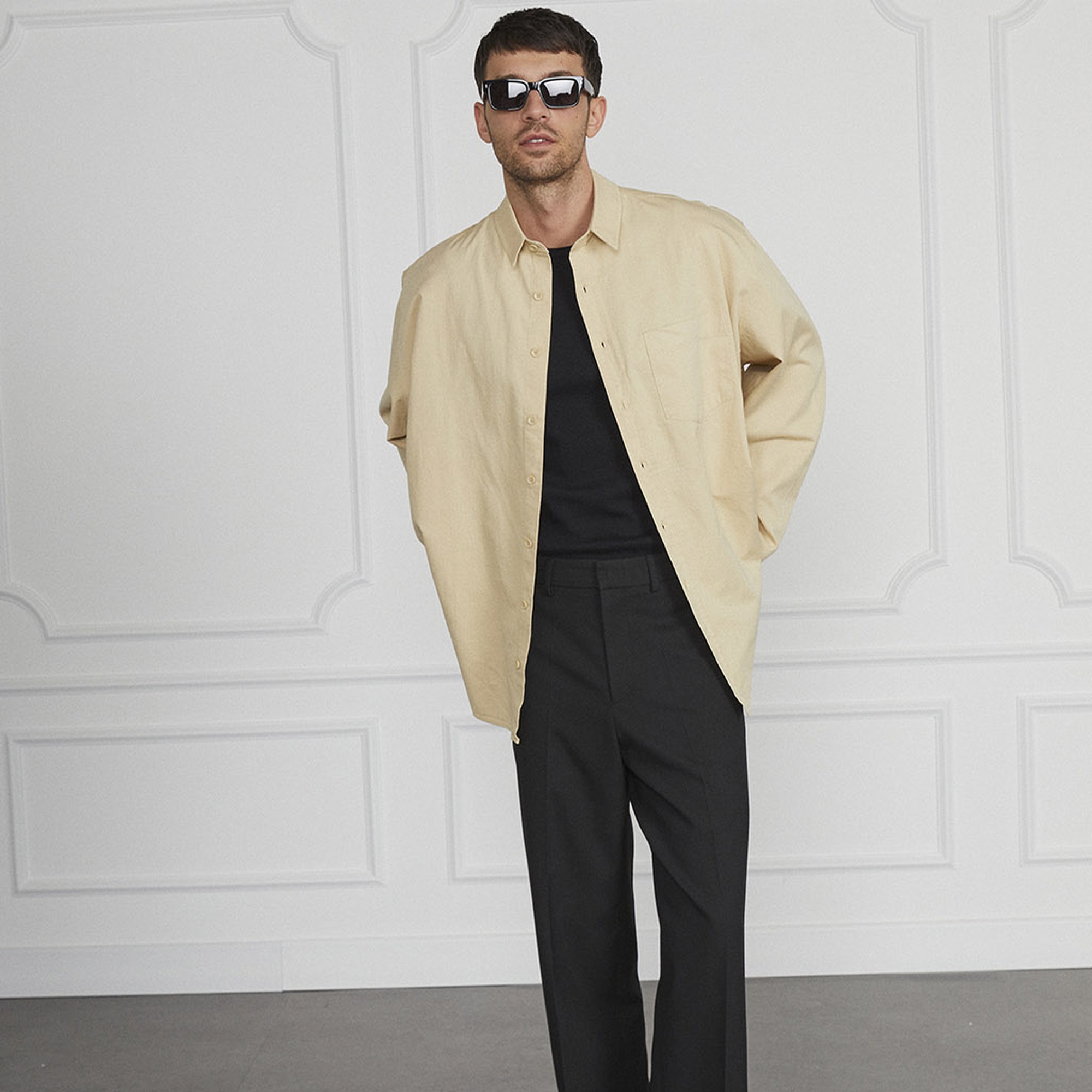 Oversize Gabardin Gömlek