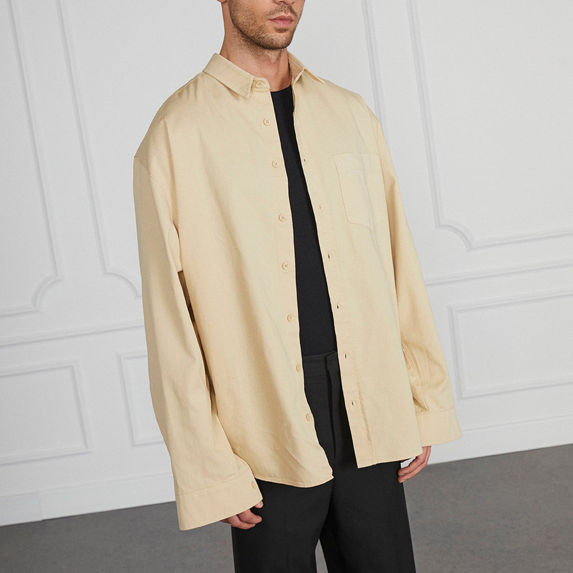 Oversize Gabardin Gömlek