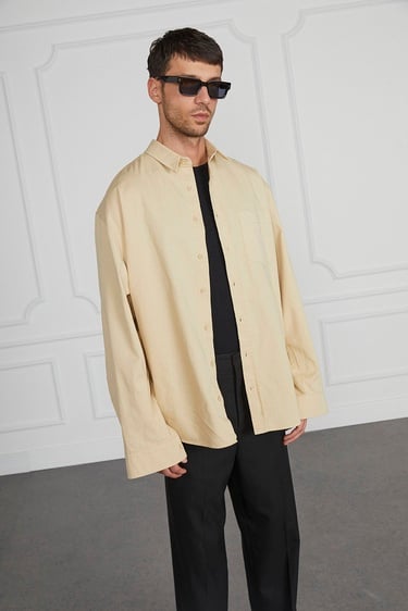  Oversize Gabardin Gömlek