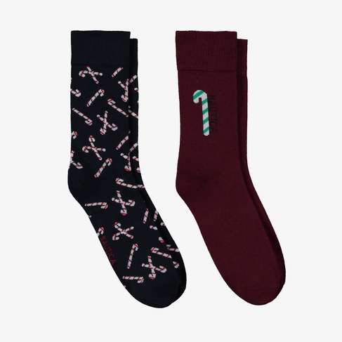  Nautica Erkek Lacivert 2Li Desenli Çorap