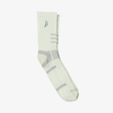  Nautica Erkek Kırık Beyaz Desenli Çorap